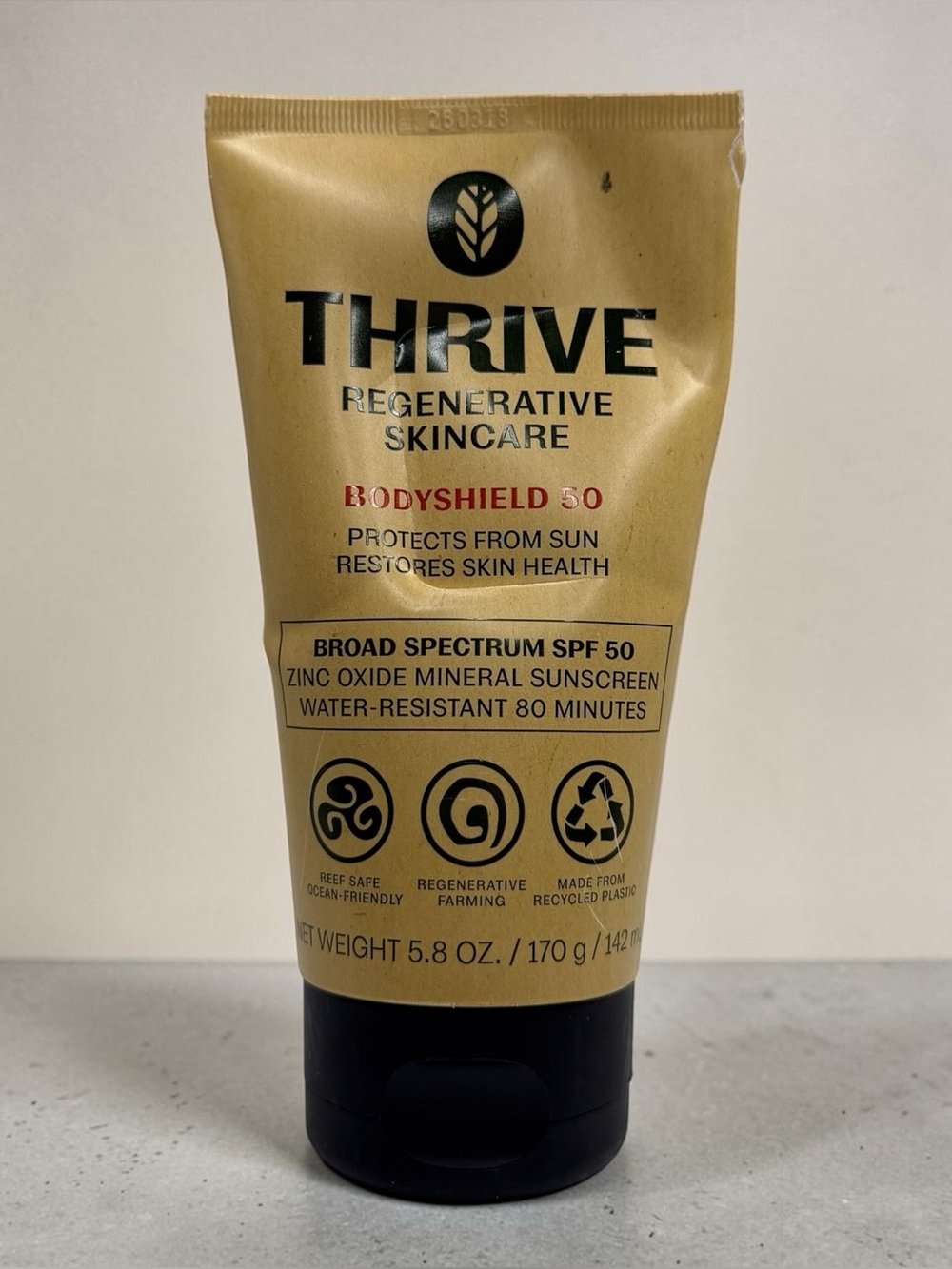 Thrive Natural Care Sunscreen SPF 50 Mineral Zinc Reef Safe 5.8oz EXP 3/29 READ!
